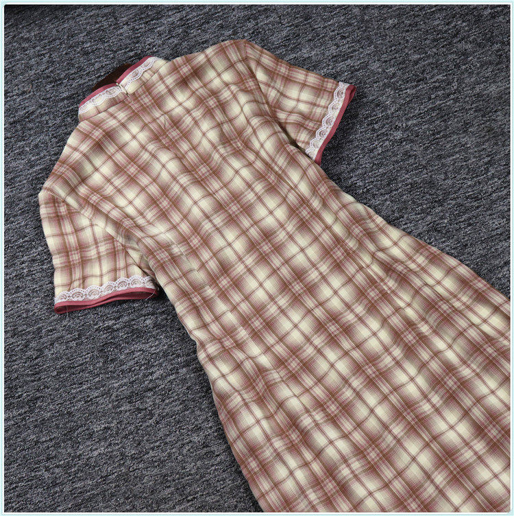 2023 XIACAN H 시리즈 YI JIAREN 할인 여성용 사각 레이스 스티치 개선 치파오 드레스