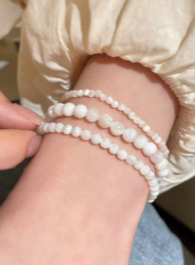 2024冬当季新款 衣佳人折扣 白色贝壳珠串珠手链小众新款潮流手串