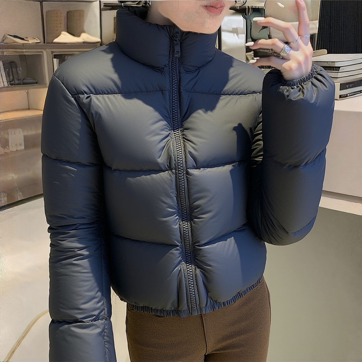 2025冬F0系列1 衣佳人折扣女装 立领 短款 小个子 保暖羽绒服 123