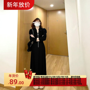 大长裙连衣裙 2025秋魅M系列1 气质翻领 女装 5035 衣佳人折扣大码