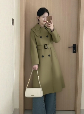 2025冬飘P系列1 衣佳人折扣女装 娃娃领 双排扣 双面呢大衣 4020