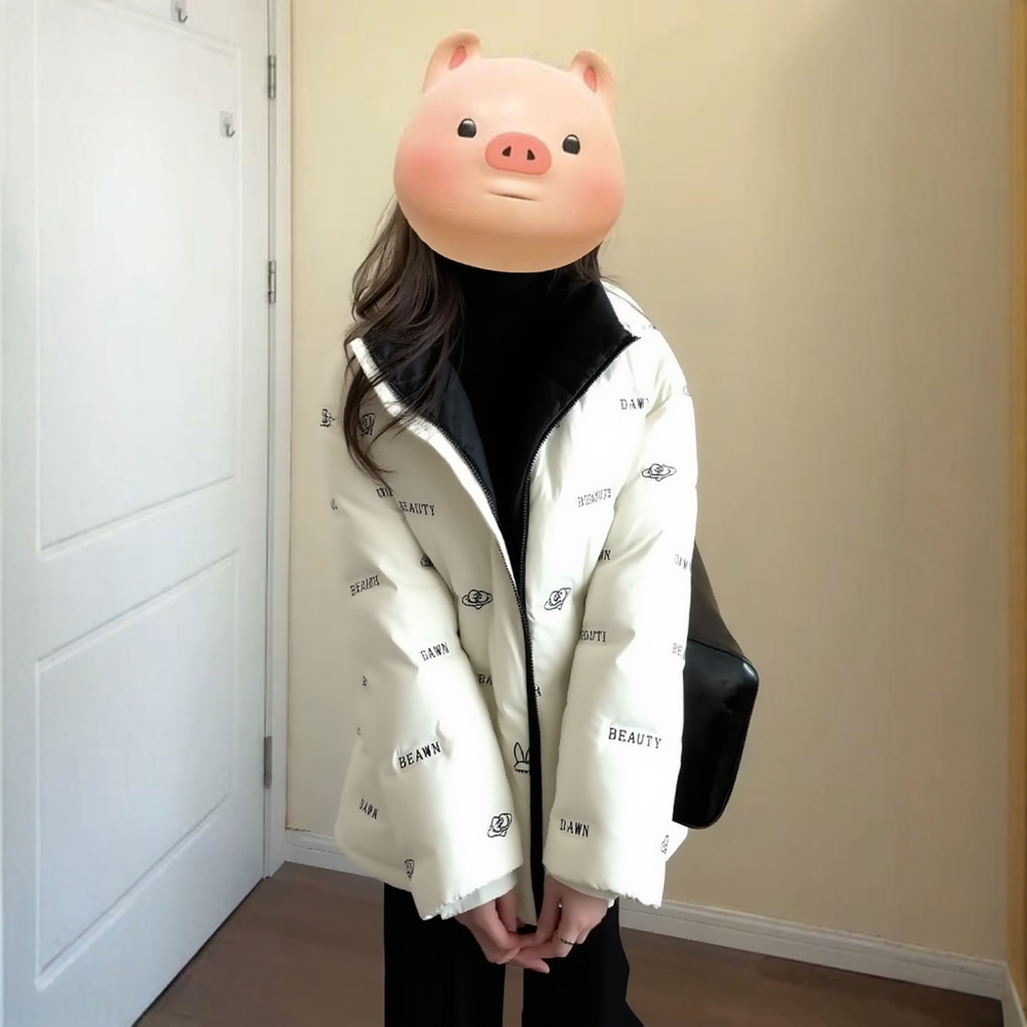 2025冬飘P系列 衣佳人折扣女装 立领 英文 加厚厚实羽绒服 5149