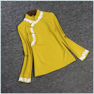 旗袍上衣 2025秋凡系列 中古风 蕾丝拼接 2599 衣佳人折扣女装