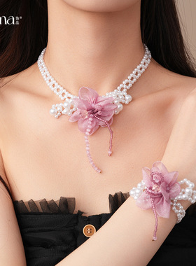 2026春当季新款 衣佳人折扣 珍珠项链轻奢小众气质毛衣链度假风