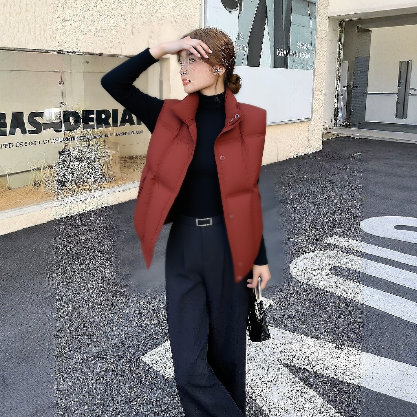 2025冬艾S系列 衣佳人折扣女装 立领 压格 无袖马甲外套 06