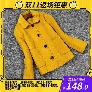 小个子 翻领 减龄双面呢大衣外套 衣佳人折扣女装 2021冬莱系列
