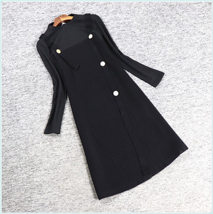 2024春儒系列 衣佳人折扣女装 半高领 假2件套 学院风 连衣裙