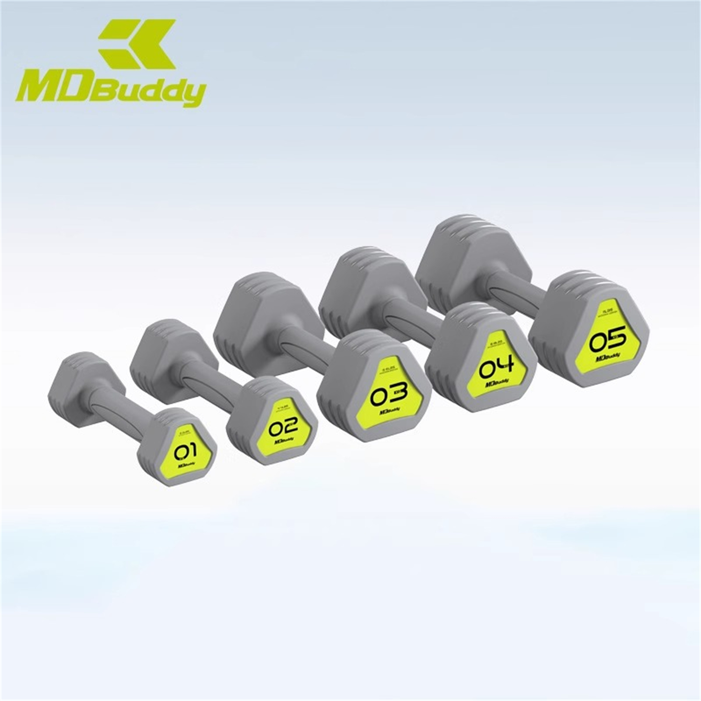 MDBudd健身TPU三角哑铃