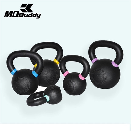 喷塑壶铃 MDBuddy铸铁家用健身实心提壶哑铃8kg练臀kettlebell