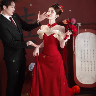 敬酒服新娘2026新款轻奢显瘦高级感婚服裙新中式结婚订婚时尚礼服