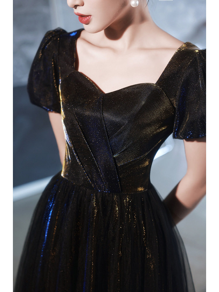 黑色晚礼服裙女宴会2025新款气质轻奢小众高端年会名媛设计高级感