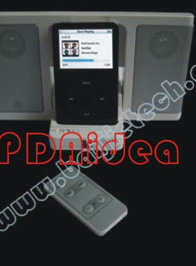 PDAiDEA品牌 适用苹果APPLE iPod MP3摇控数字音频盒子 专用音箱