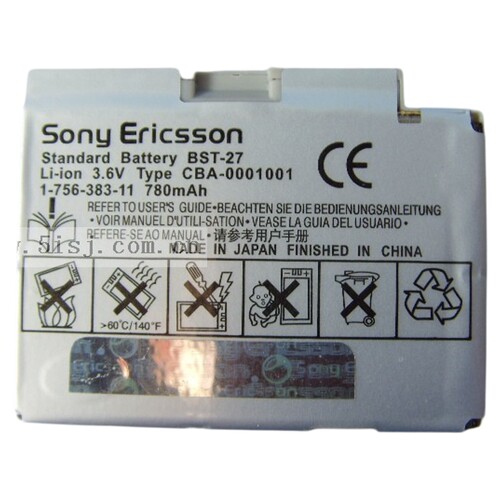 原装索尼爱立信Z608 S700C手机电池 电板 BST-27 780毫安