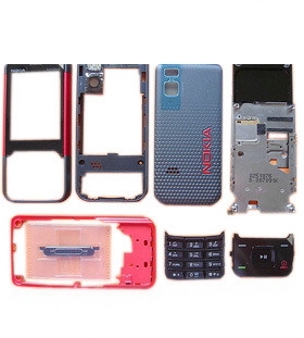 原装诺基亚NOKIA 5610XM手机外壳 全套含镜面 键盘 滑道 红色