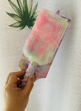 出英国primark原单 少女粉紫渐变绒毛独角兽气囊梳梳子