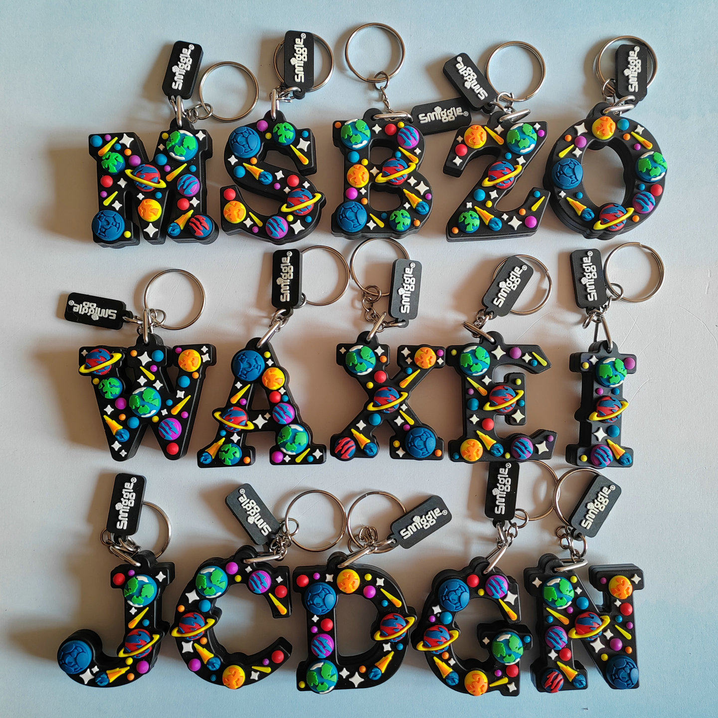 两件包邮澳洲品牌smiggle香味星球粉色独角兽字母钥匙扣挂坠挂件