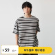 Vavu日常通勤条纹短袖 4折特惠 圆领T恤情侣春夏宽松基础上衣