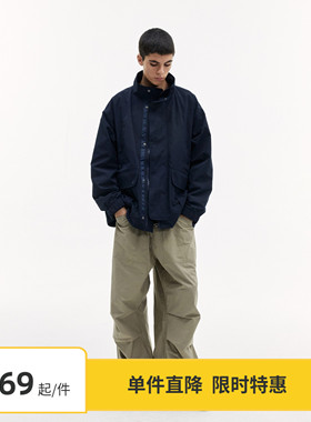 【限时6折】Vavu春秋口袋立领插袋外套防泼水户外拉链夹克衫上衣
