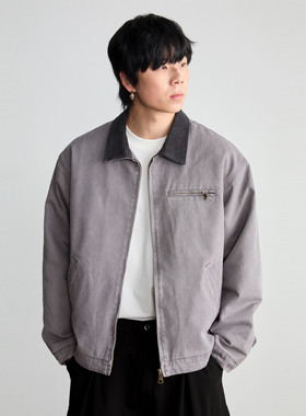 【限时6折】Vavu日系复古水洗灯芯绒底特律棉服夹克巴恩风外套