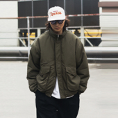 Vavu3M新雪丽防泼水立领棉服军事风户外金属拉链多口袋保暖外套