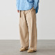 纯棉295G水洗超柔长裤 Vavu弧形纯色弯刀裤 可调节腰带休闲裤 宽松潮