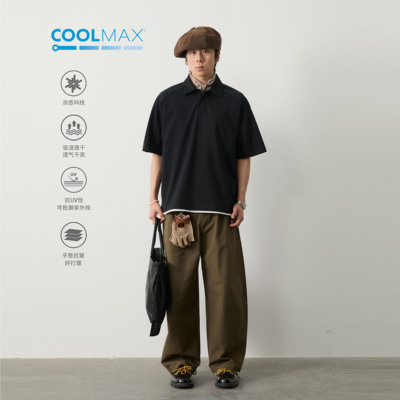 Vavu夏季立体剪裁polo衫
