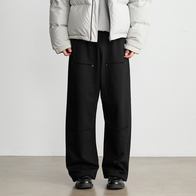 Vavu铆钉贴袋设计感卫裤