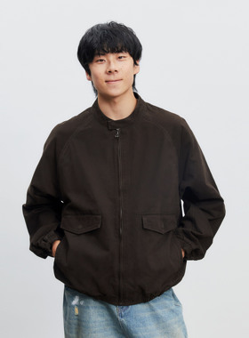 【5折】Vavu无领口袋夹克男日系休闲开衫外套通勤工装拉链长袖