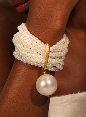 DD设计师原创性冷淡风ins淡人清冷气质手工串珠珍珠手镯手链