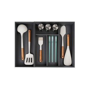 厨房抽屉分隔餐具收纳盒橱柜内置重叠拉伸刀叉筷子置物架厨具收纳