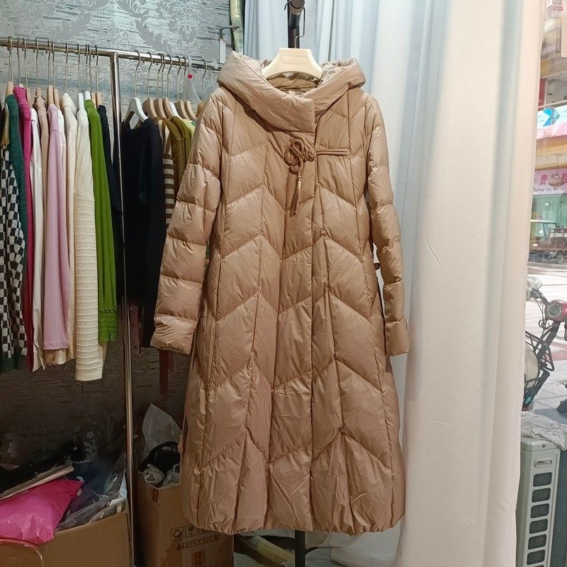 带帽长款A型羽绒服女冬季保暖过膝长款保暖时尚外套907,女装/女士精品,羽绒服,淘宝优惠券,粉丝福利购,淘宝优惠卷