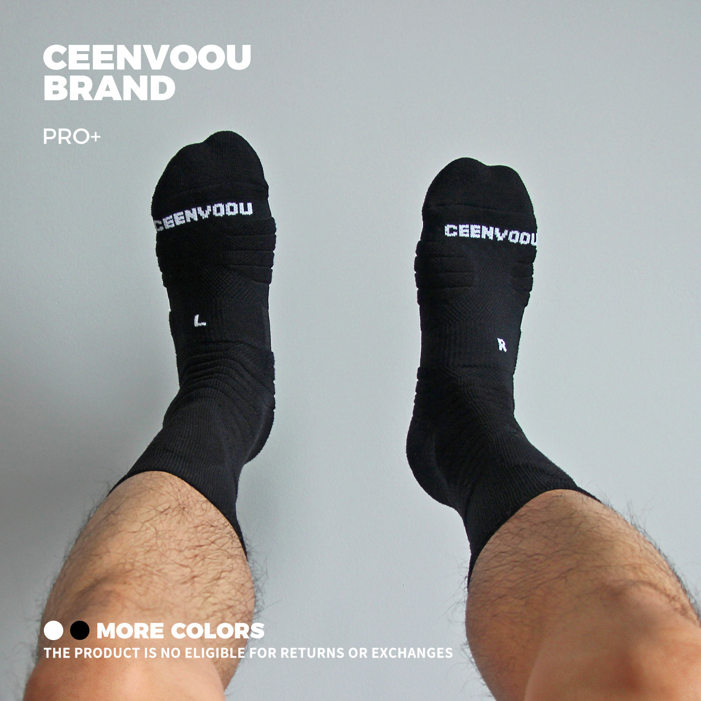 CEENVOOU PRO+专业实战篮球袜长中筒球员加厚毛巾底训练运动男袜
