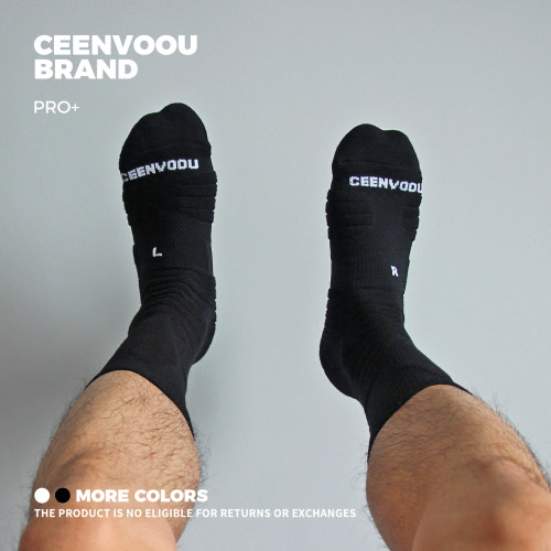 CEENVOOU PRO+专业实战篮球袜长中筒球员加厚毛巾底训练运动男袜