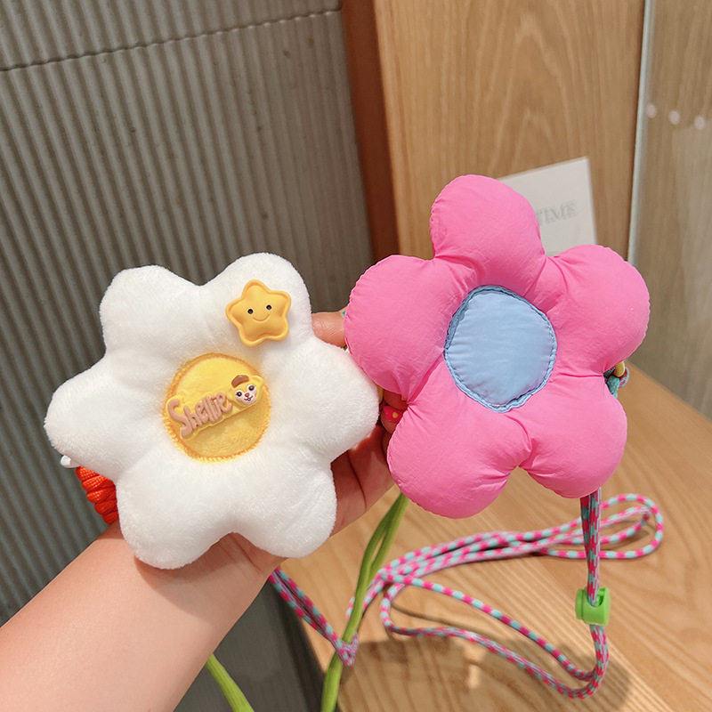 爆款可爱花花卡通手机背夹斜跨链手机挂件/手机链