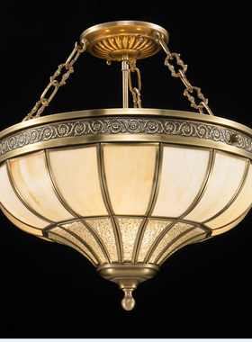 亮胜保顿时尚餐厅书房卧室进门新古典头欧式纯铜吸吊灯P1177-3