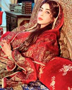 印度旅拍民族风手工刺绣钉珠重工头纱纱丽披纱围巾披肩聚会写真