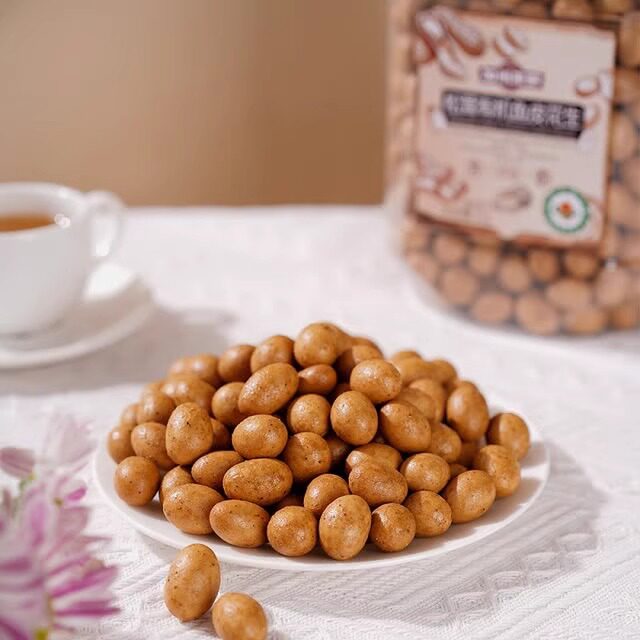 山超超市代购加州原野松茸有机鱼皮花生香脆可口添加粉罐装1kg