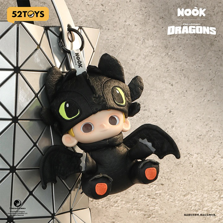 52TOYS SEEK限定吊卡NOOK黑巧100%驯龙高手潮玩手办周边玩具摆件