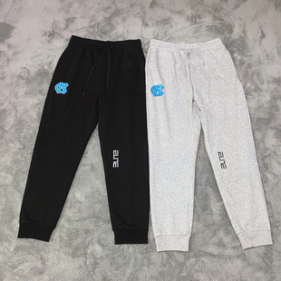 秋冬NCAA北卡大学男子美式篮球训练运动长裤休闲宽松加绒保暖卫裤