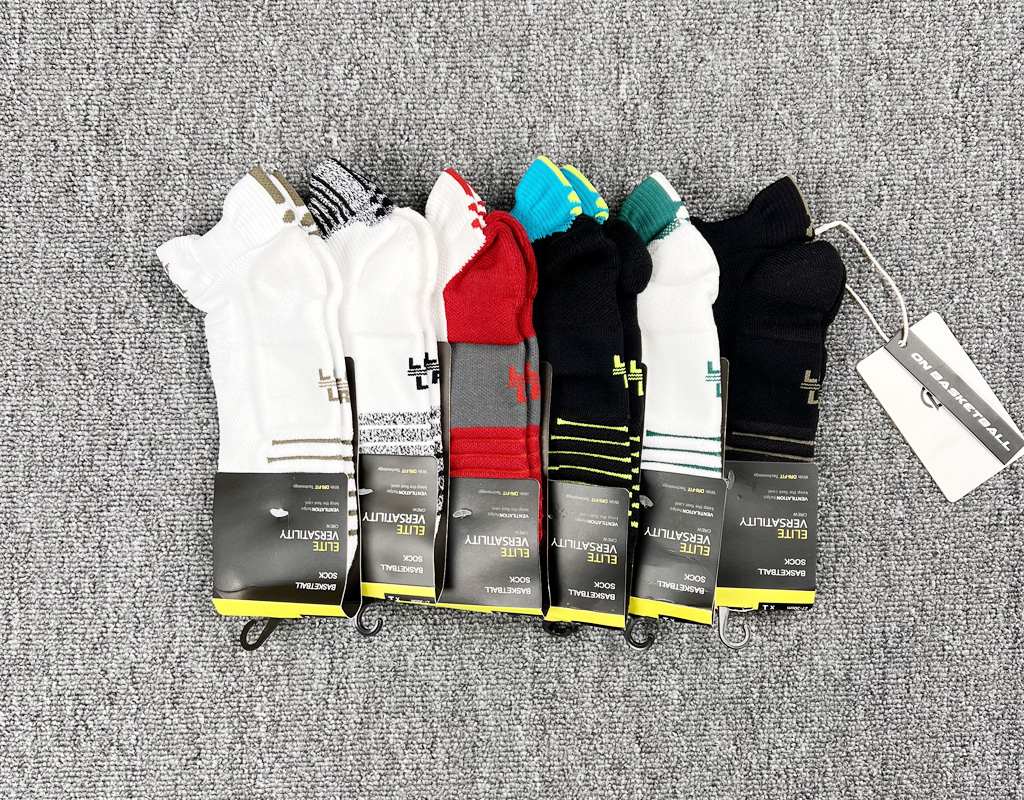 欧文篮球袜毛巾底加厚吸汗精英实战运动休闲透气短筒船袜球袜子男