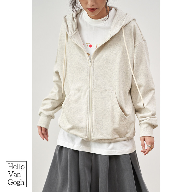360g重磅连帽卫衣女2023新秋冬纯色帽衫外套多色简约百搭拉链开衫怎么看?