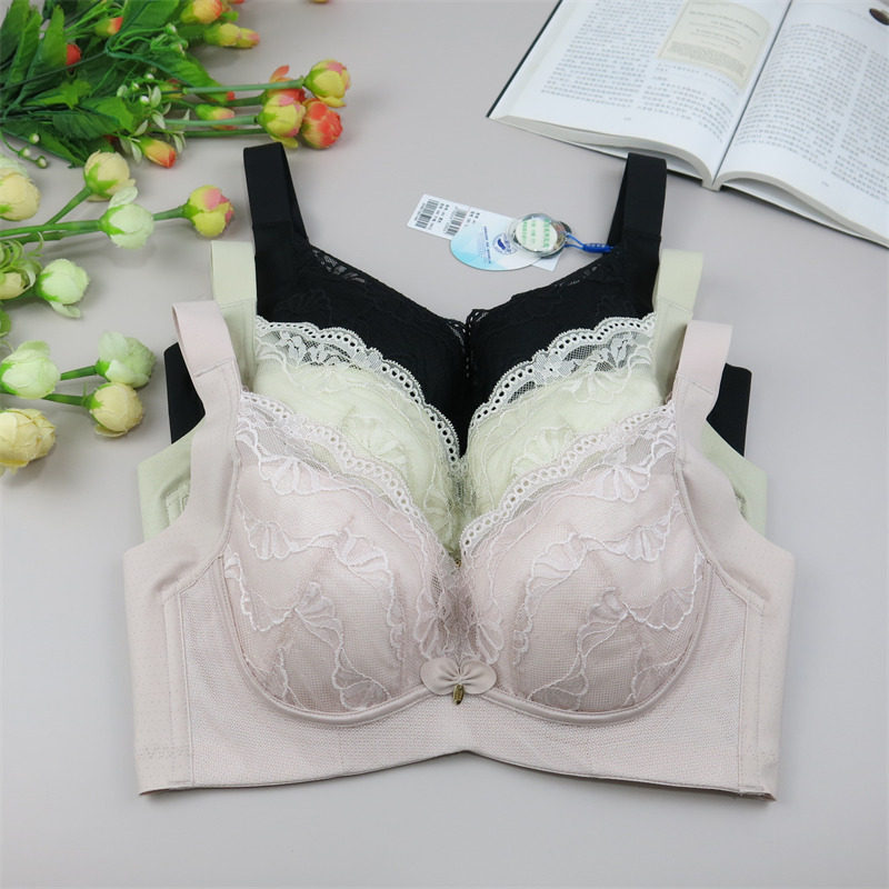 奥丝蓝黛文胸奥妙系列女薄款大胸显小性感蕾丝上托收副乳胸罩JK4