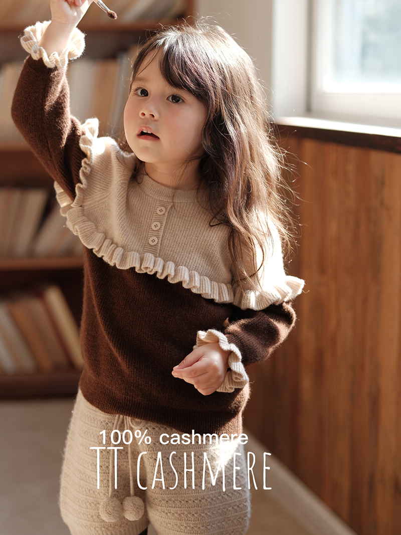 100%山羊绒公主风儿童羊绒纱