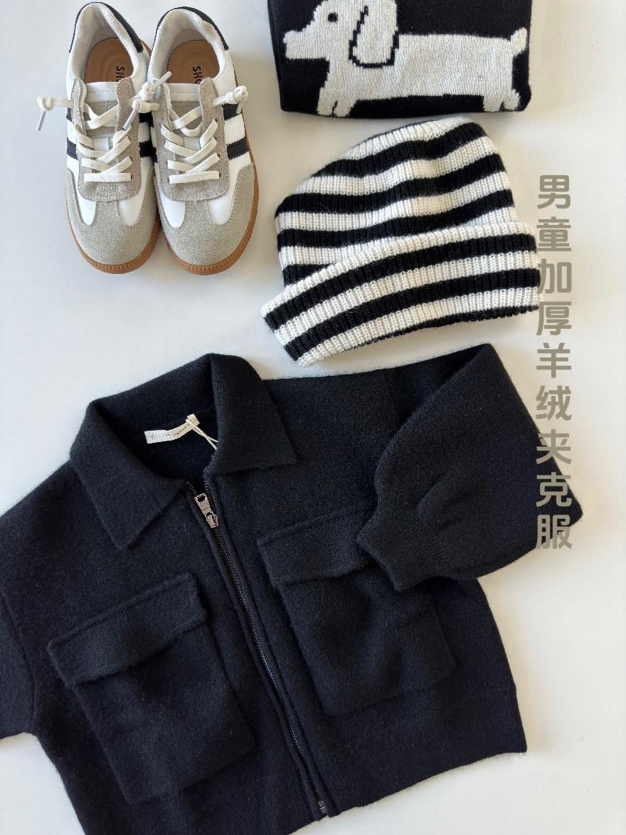 蒙威飒山羊绒夹克羊绒衫