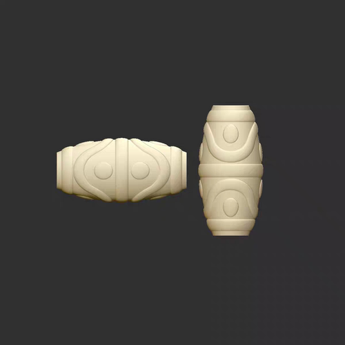 回纹天珠手串三维立体圆雕图图纸stl格式3d模型打印2962