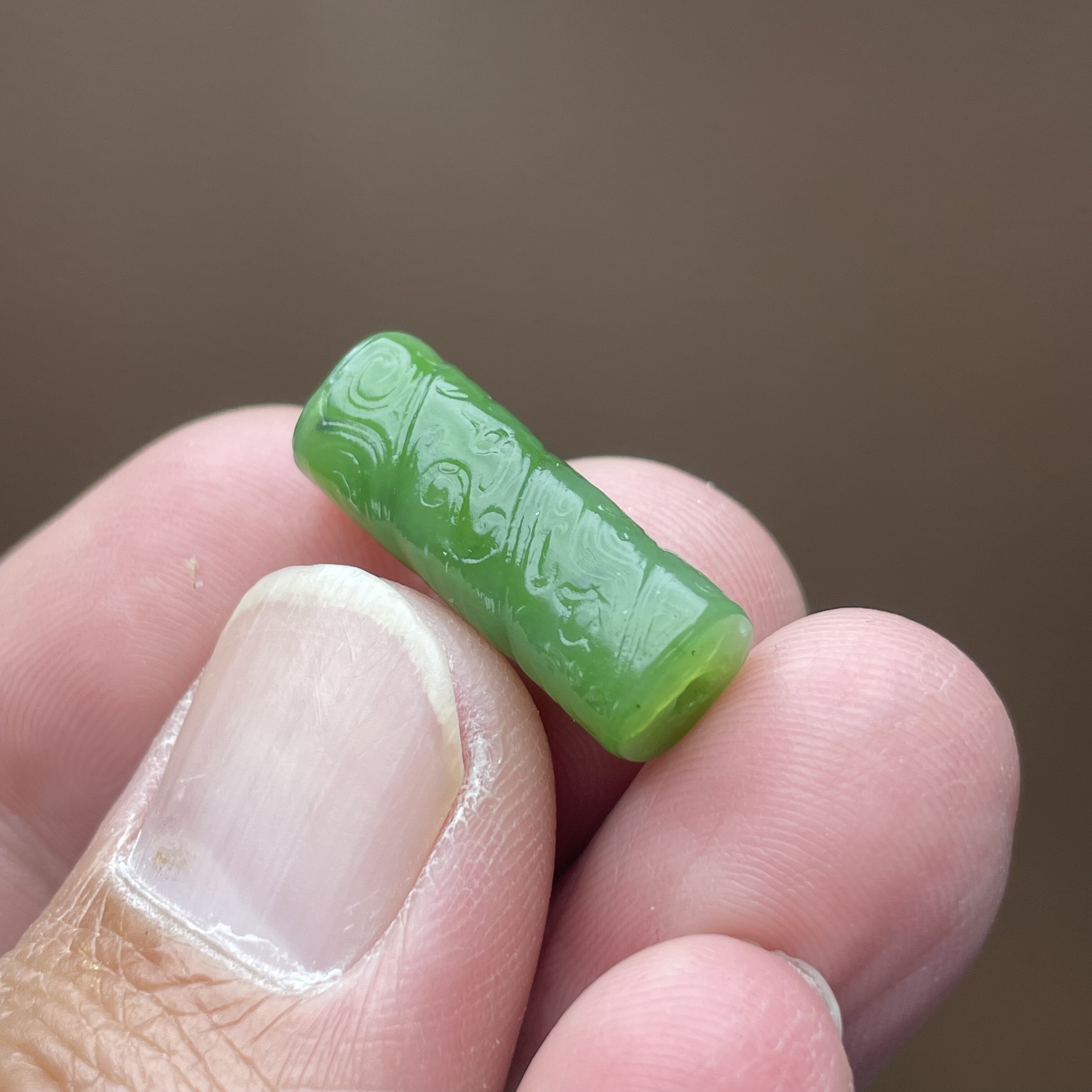 天然和田玉碧玉桶珠勒子手链