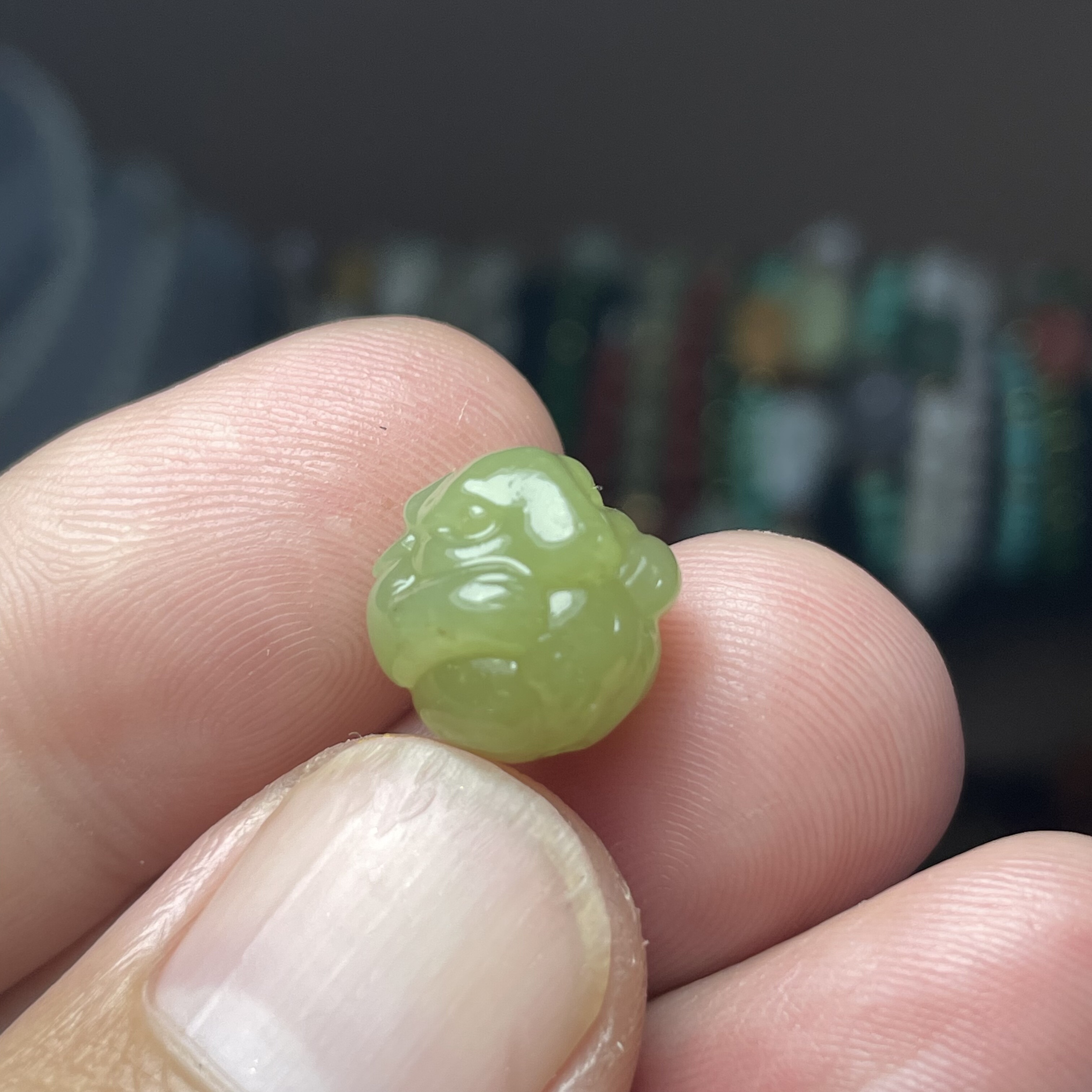 和田玉鼠散珠十二生肖圆珠