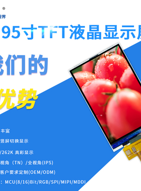 3.95寸P0395H01液晶显示屏全新高亮标准40pin插接 驱动ic ILI9488