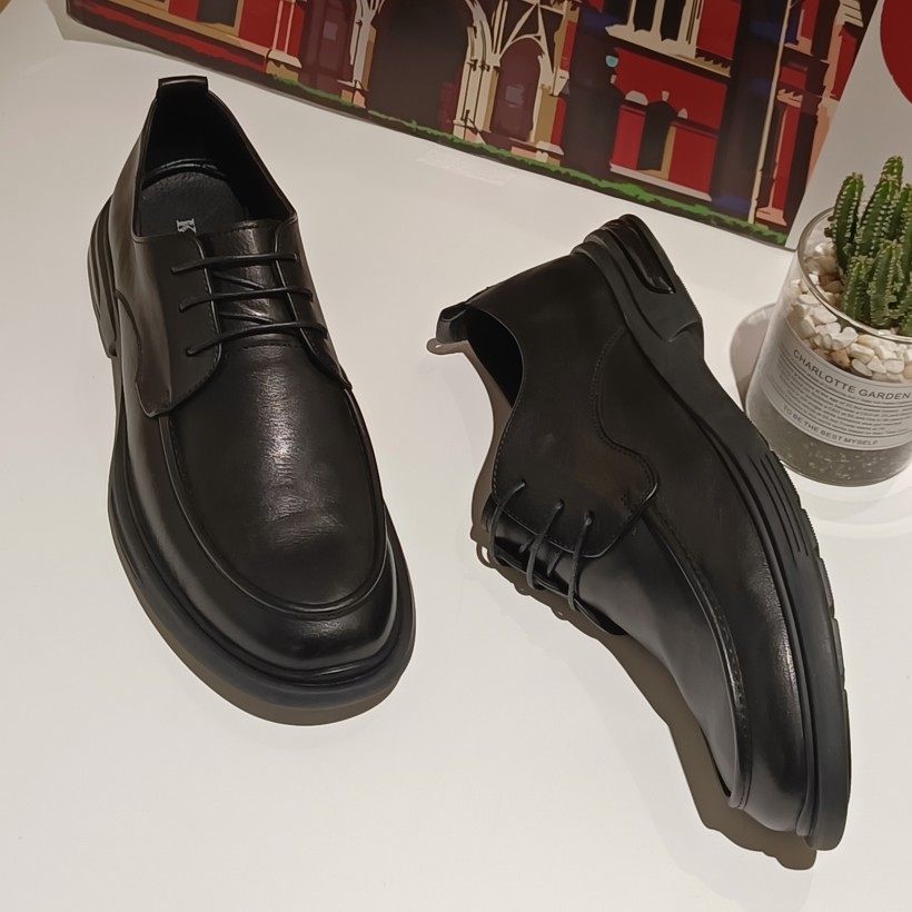 卡莱威盾秋款男鞋专柜正品单皮上班公务黑皮鞋单位上班真皮结婚鞋