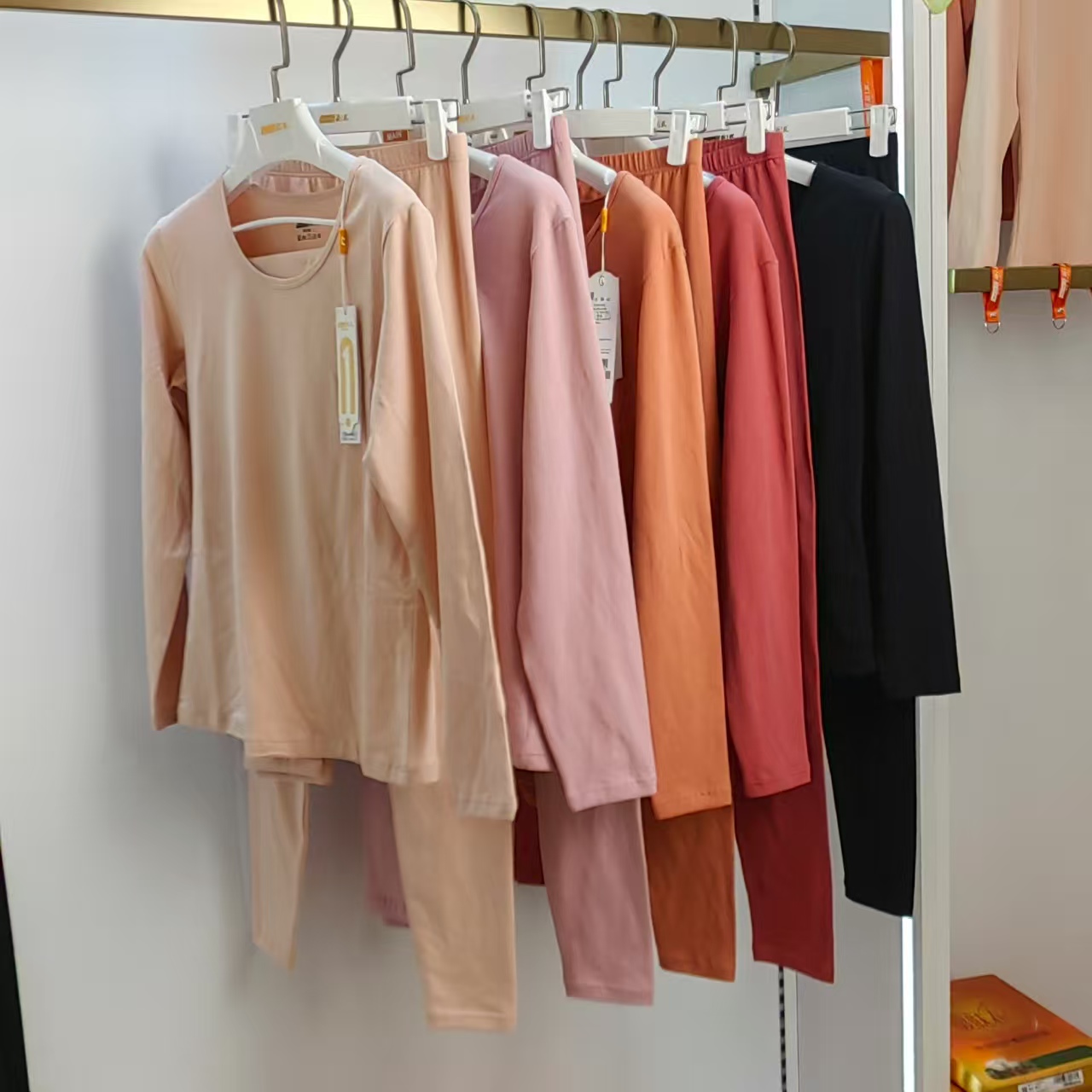 新一系全棉女士圆领秋衣秋裤套装